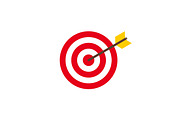 Abstract target flat design icon illustration