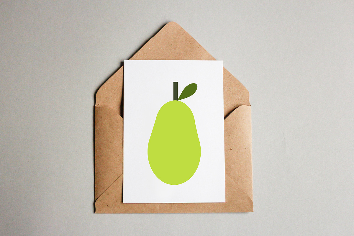 Pear Art Illustration in Illustrations - product preview 8