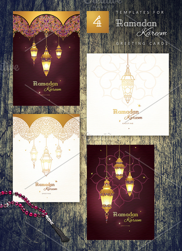 Set Of Pre-Made Ramadan Cards Vol.1 in Postcard Templates - product preview 1