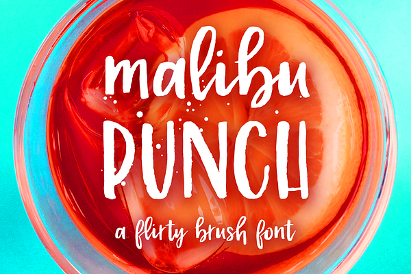 Malibu Punch, a flirty brush font