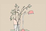 vase and lamp