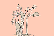 vase and lamp