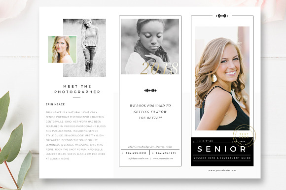 Senior Photography Brochure Template in Brochure Templates - product preview 1