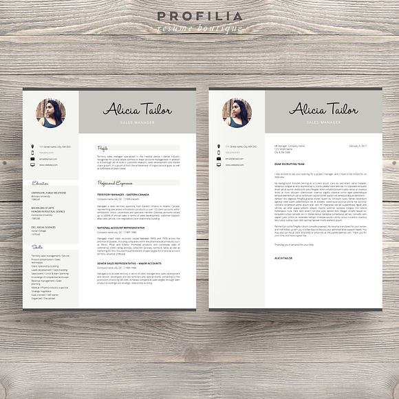 Word Resume & Cover letter Template in Letter Templates - product preview 2