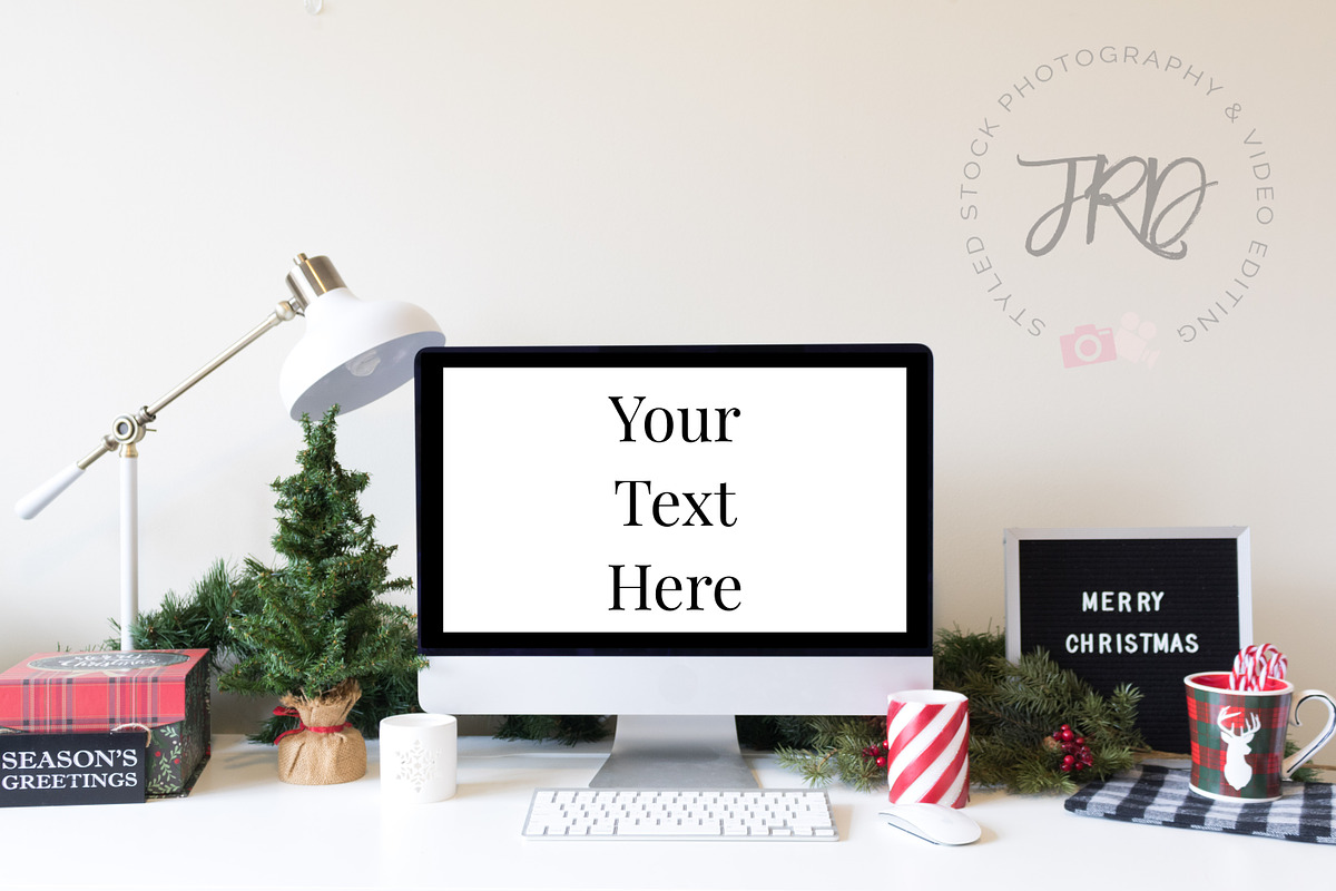 Desktop Christmas Styled Stock Photo in Mockup Templates - product preview 8