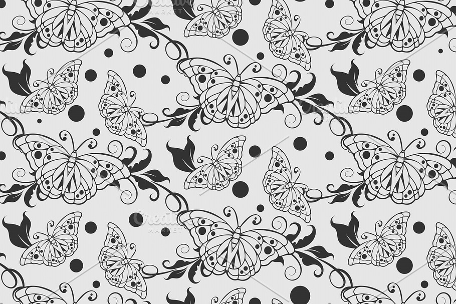 Seamless butterfly pattern in Patterns - product preview 8