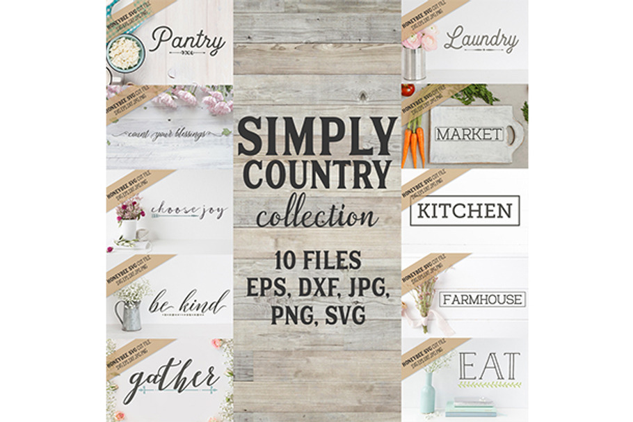 Simply Country Collection cut files