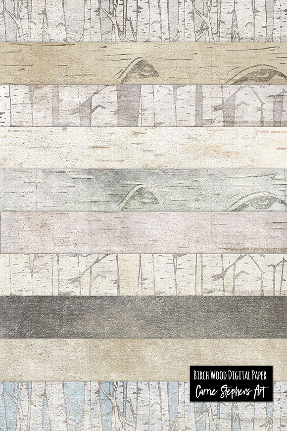 Birch Wood Background Paper in Patterns - product preview 3