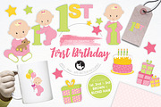 First Birthday illustration pack
