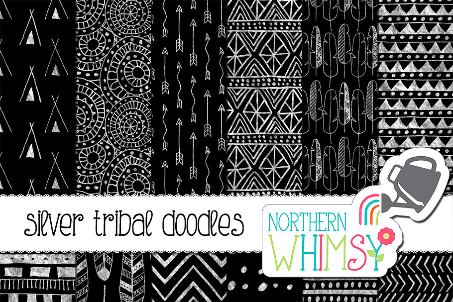 Black & Silver Tribal Patterns