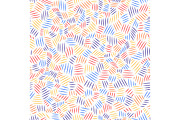 Colorful chaotic scratch hatching seamless pattern, vector