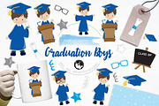 Graduation Boys illustration pack