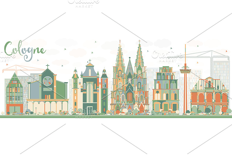 Abstract Cologne Skyline in Illustrations - product preview 8
