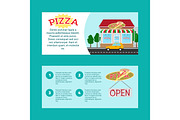 Pizza house horizontal flyers