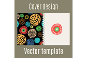 Cover design with polka dots pattern