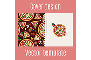 Cover design with pizza pattern