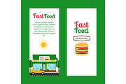Fast food restaurant vertical flyers