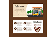 Coffee house horizontal flyers