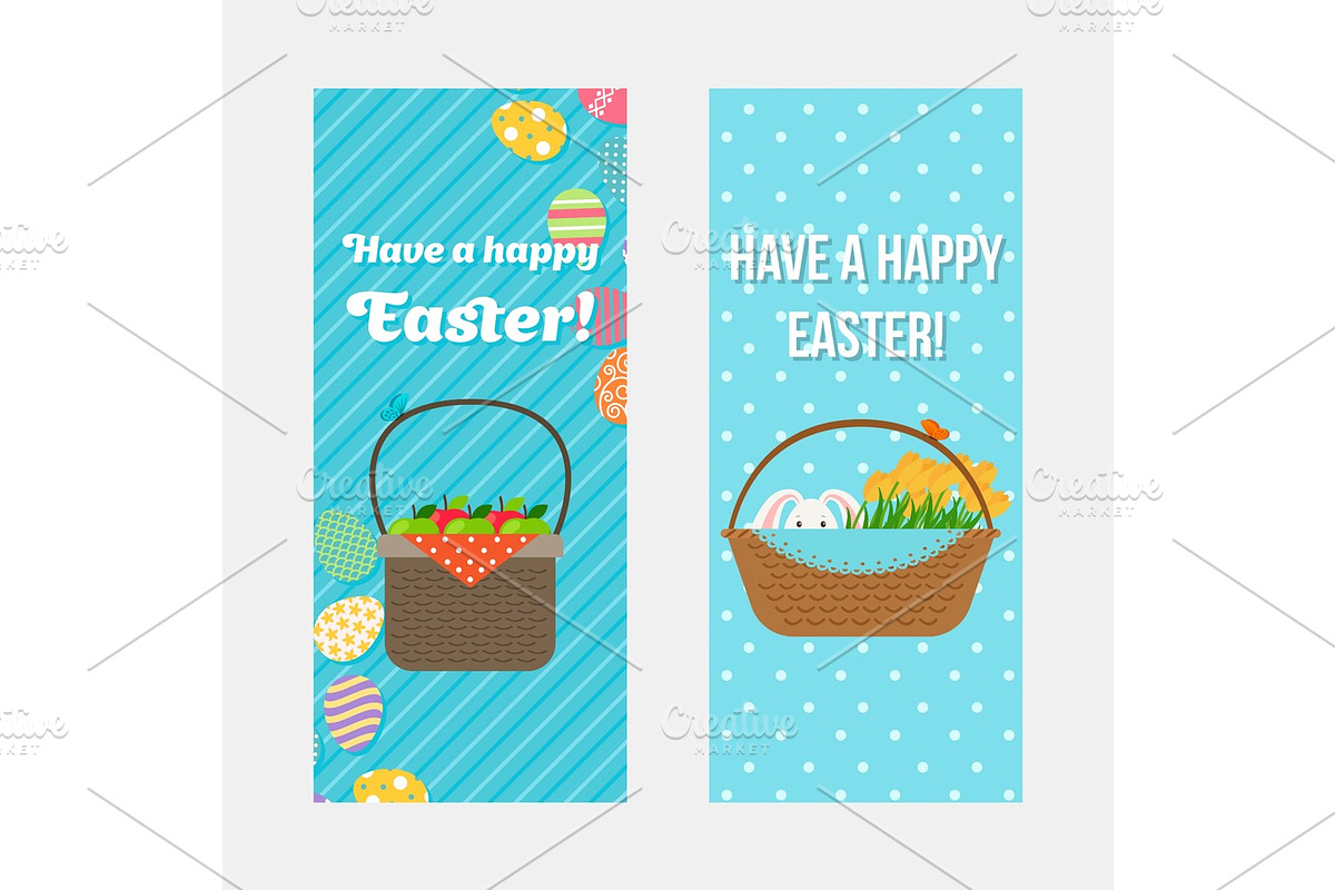 Happy Easter vertical flyers template in Objects - product preview 8
