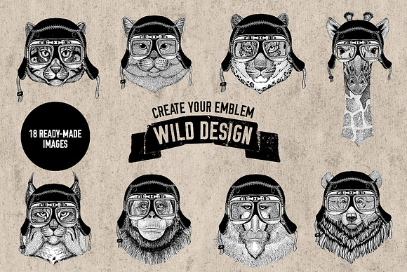 Wild animals T-shirt creator in Logo Templates - product preview 1