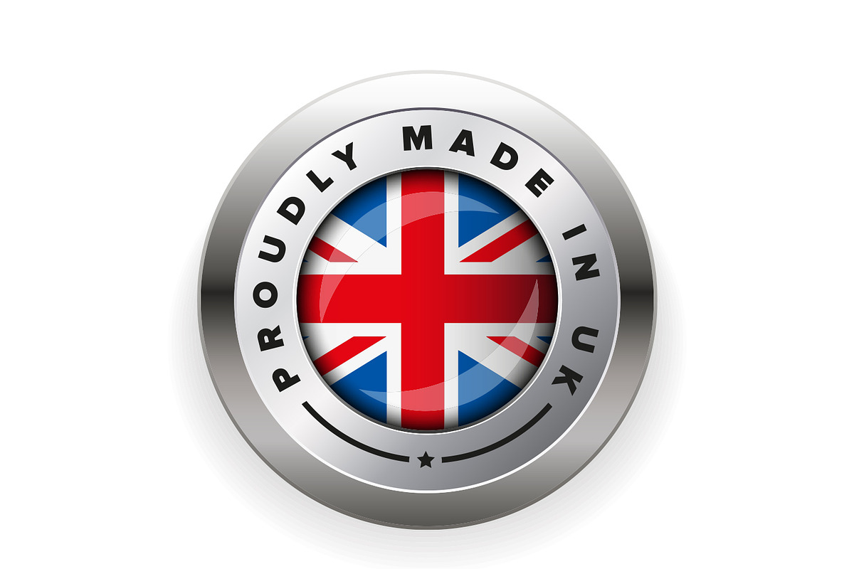 Proudly Made in UK badge in Illustrations - product preview 8