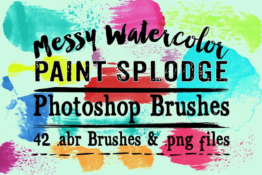 Messy Watercolor Splodge PS Brushes