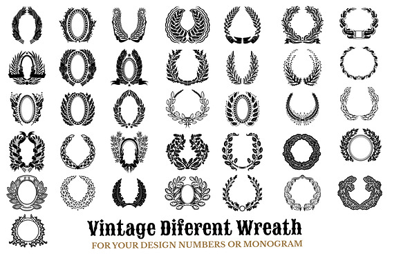 Set of vintage elements in Logo Templates - product preview 1