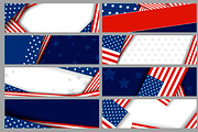 Set vector USA background design