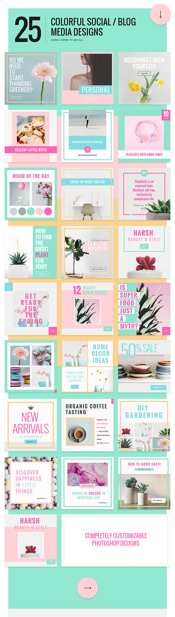 Colorful Social Media Designs in Instagram Templates - product preview 1