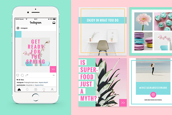 Colorful Social Media Designs in Instagram Templates - product preview 2