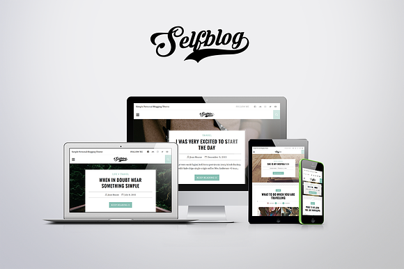 Selfblog | Simple Personal Theme in WordPress Blog Themes - product preview 1