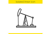 Oil derrick linear icon