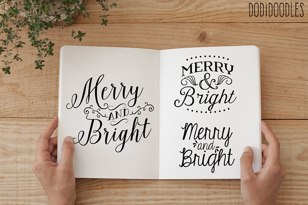 Typography Overlays~Merry and Bright