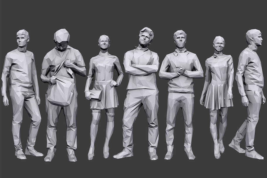 Lowpoly People Casual Pack Vol.4 in People - product preview 8