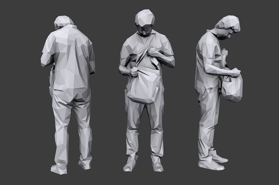 Lowpoly People Casual Pack Vol.4 in People - product preview 2
