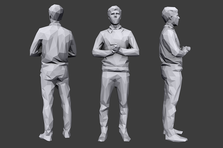 Lowpoly People Casual Pack Vol.4 in People - product preview 3