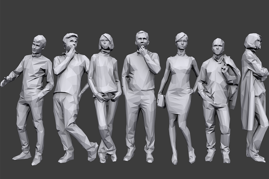 Lowpoly People Casual Pack Vol.5 in People - product preview 8