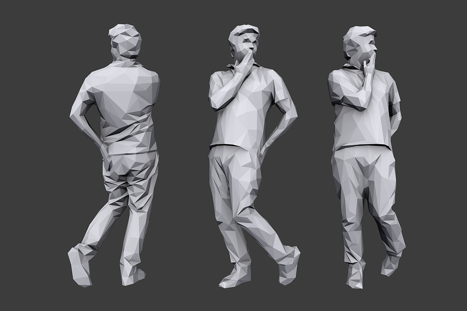 Lowpoly People Casual Pack Vol.5 in People - product preview 2