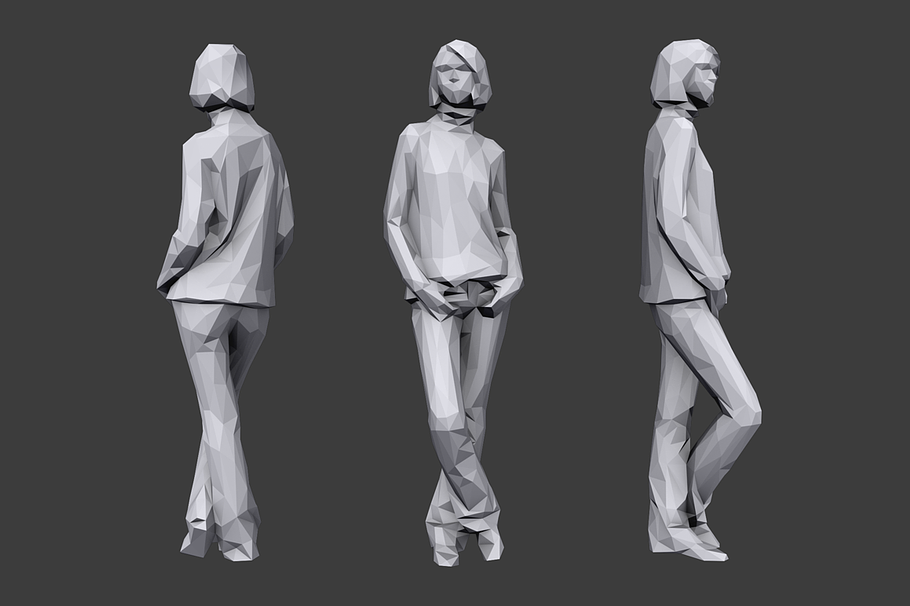 Lowpoly People Casual Pack Vol.5 in People - product preview 3