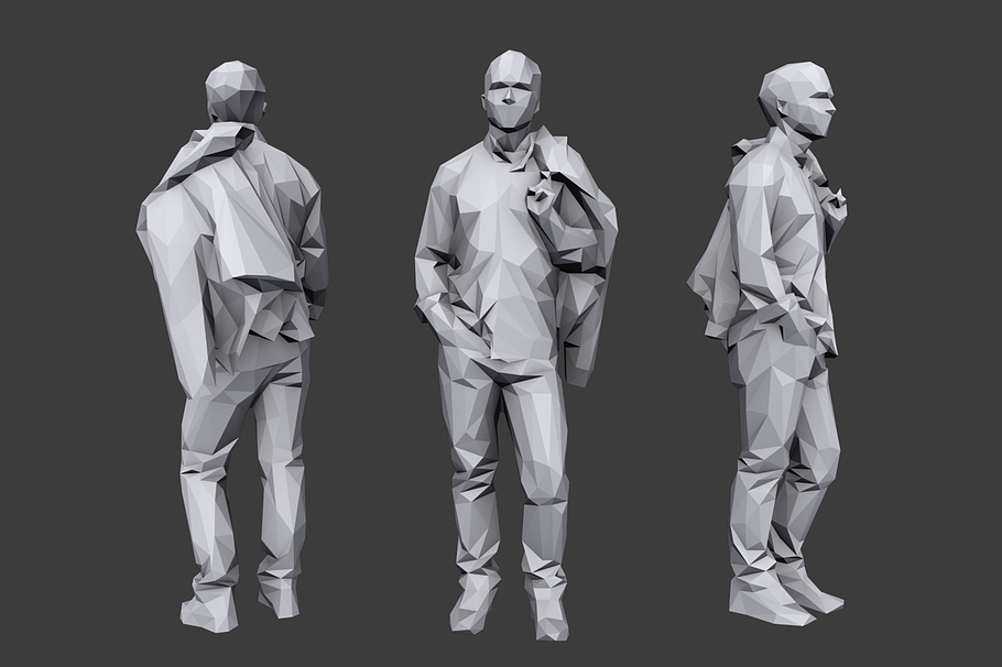 Lowpoly People Casual Pack Vol.5 in People - product preview 5