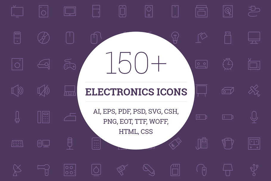 150+ Electronic Icons