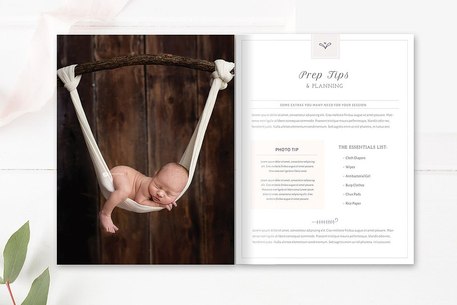 Newborn Welcome Guide 10 Pages INDD in Magazine Templates - product preview 8