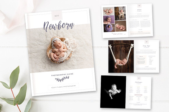 Newborn Welcome Guide 10 Pages INDD in Magazine Templates - product preview 4