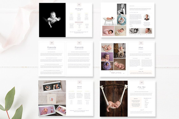 Newborn Photographer Magazine INDD in Magazine Templates - product preview 4