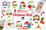Christmas Birds illustration pack