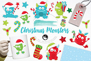 Christmas Monsters illustration pack