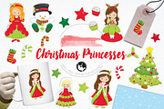 Christmas Princesses illustrations