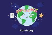 Earth day - cute illustration 