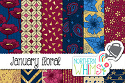 January Floral Patterns