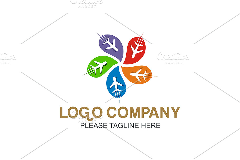 Transit Plane in Logo Templates - product preview 8